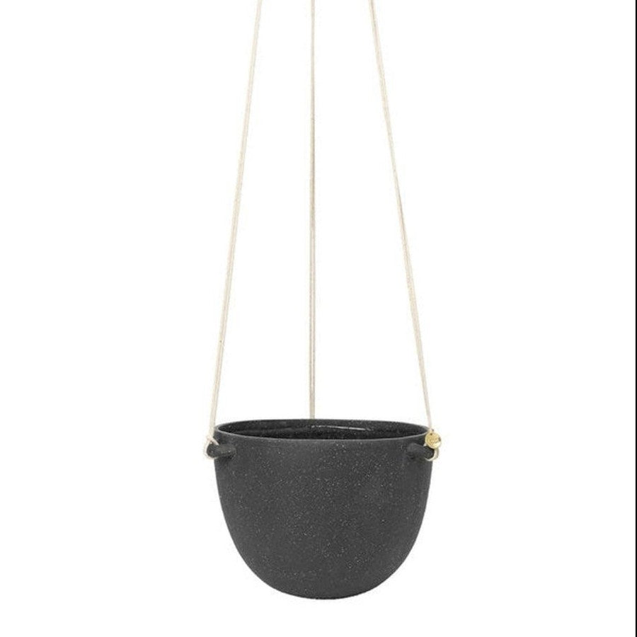 Ferm Living- Speckle Hanging Pot dark grey