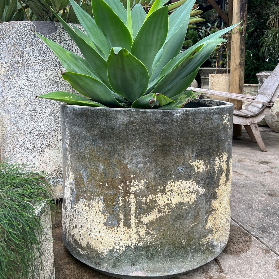 Woodfired Clay Cylinder Planter