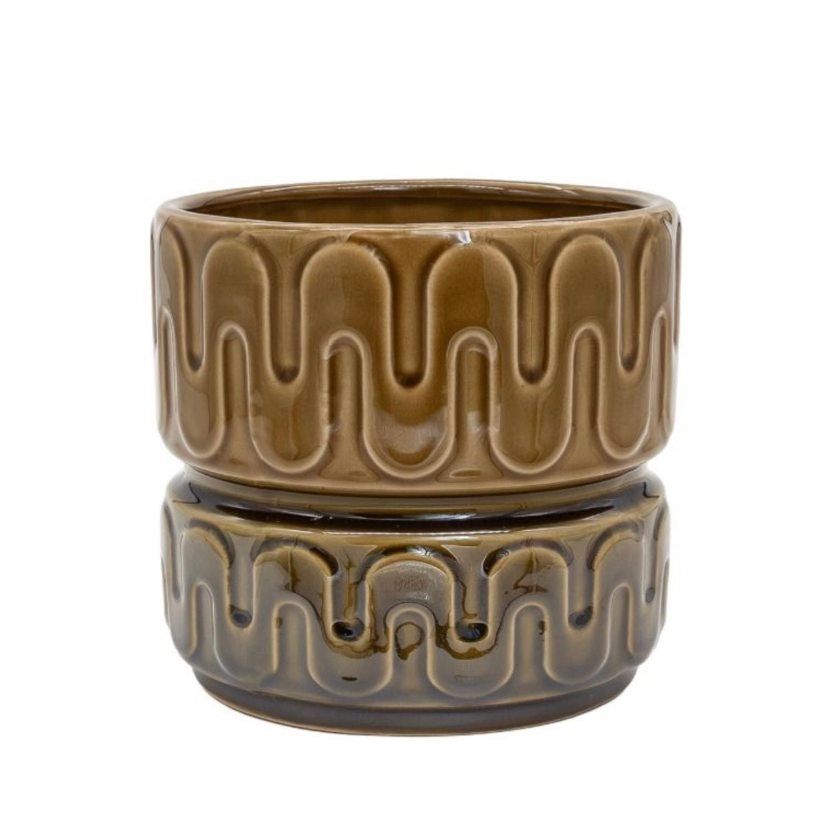 Retro Stoneware Planter