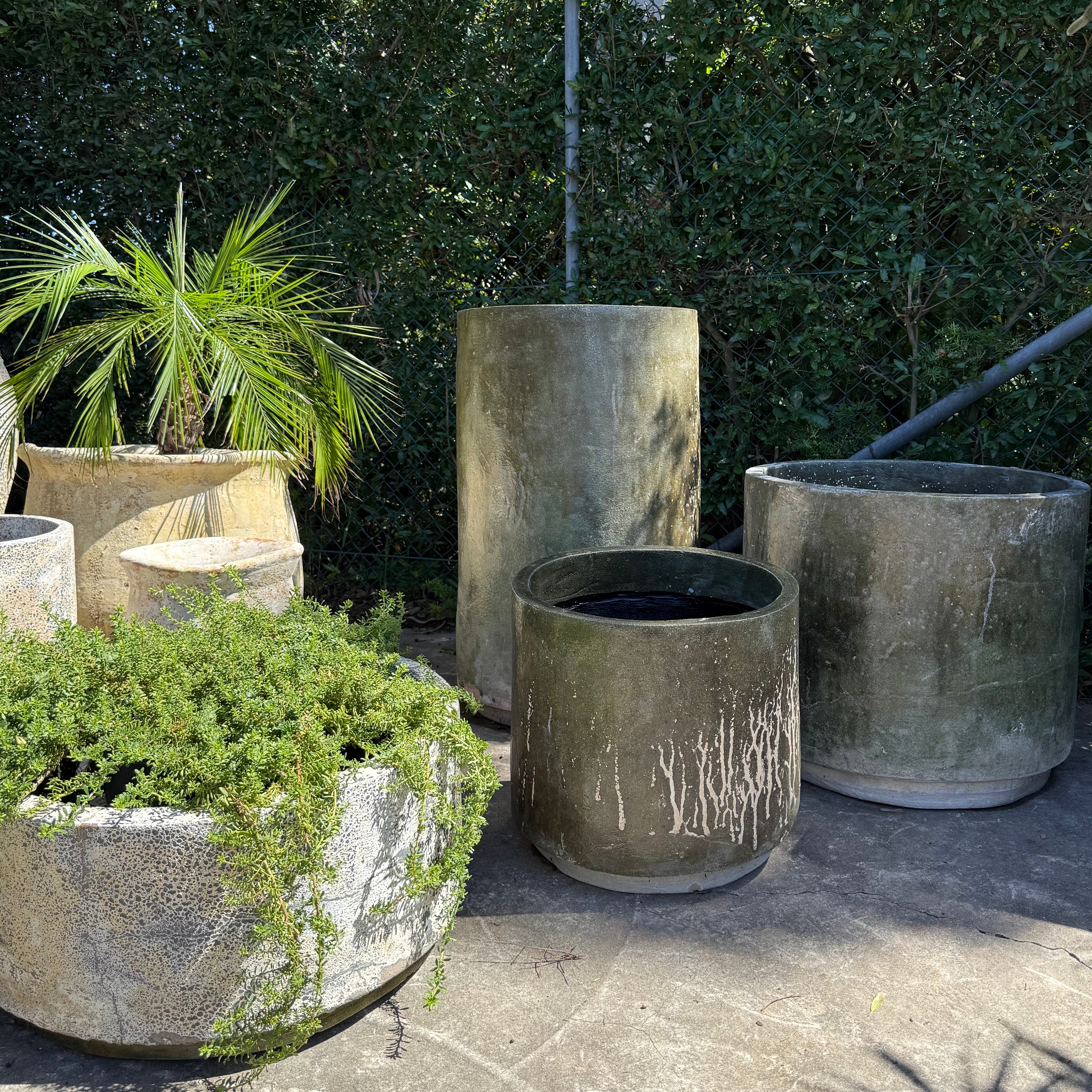 Woodfired Clay Cylinder Planter