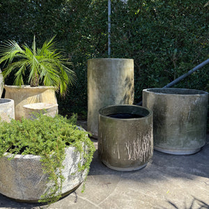 Woodfired Clay Cylinder Planter