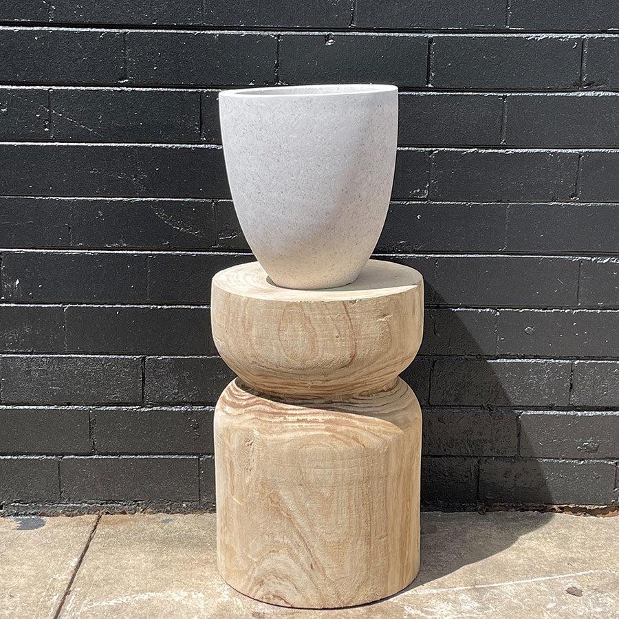 Tall Round Planter-TERRAZZO